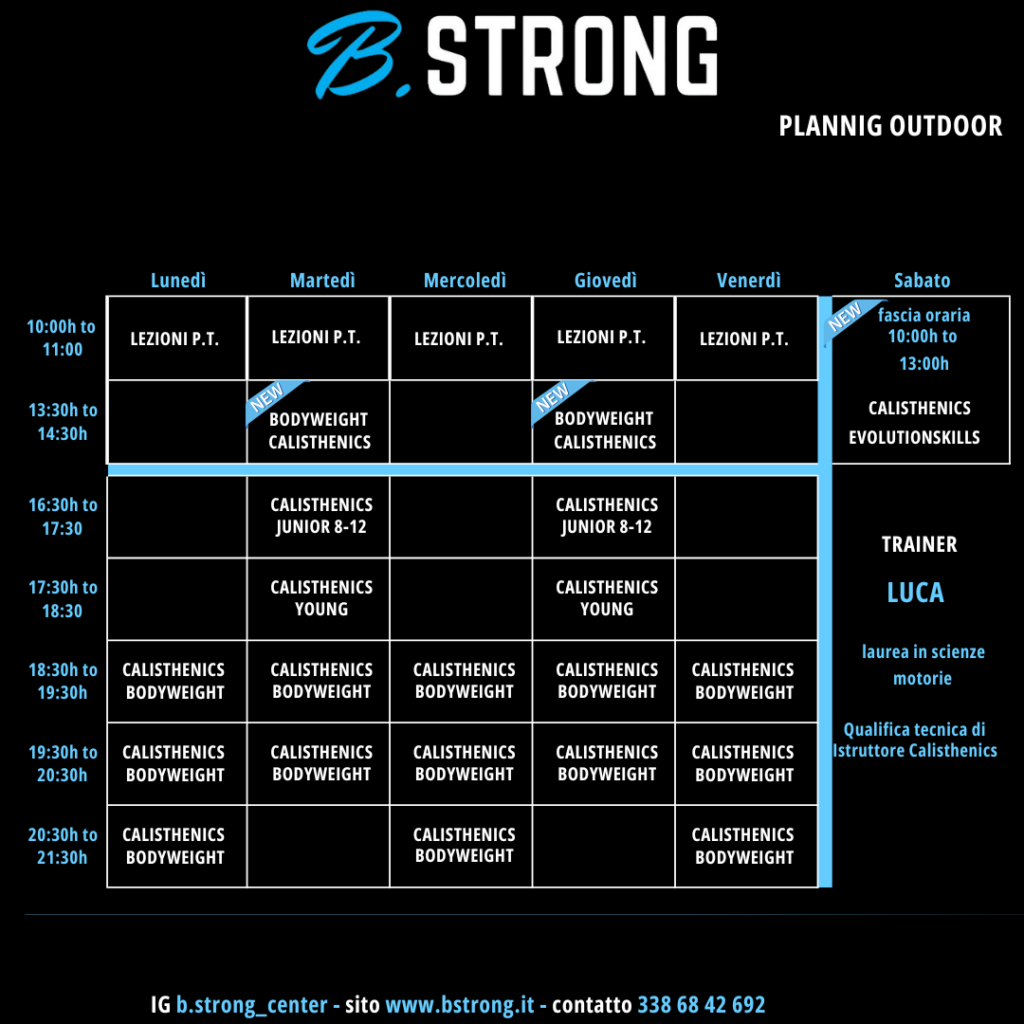 orario corsi bstrong